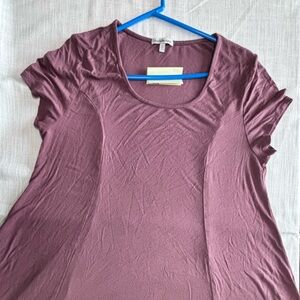 Charlotte Russe Plum Short Sleeve Tee